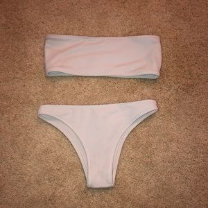 Zaful White Bandeau Bikini